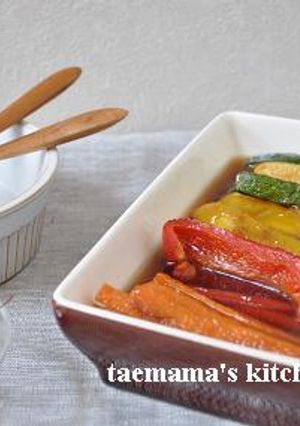 夏野菜の揚げ浸し～お酢でさっぱり～-レシピのメイン写真