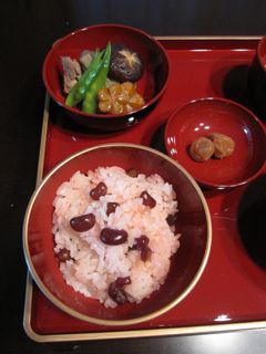 お食い初め~炊飯器の甘納豆お赤飯~-レシピのメイン写真