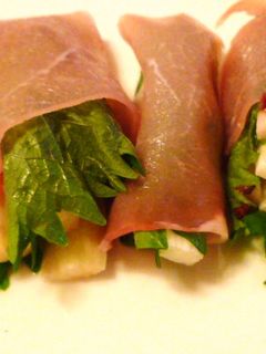 長いもと大葉の生ハムまき 梅風味-レシピのメイン写真
