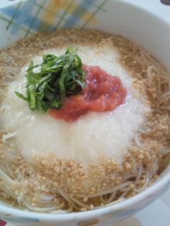 さっぱり☆梅とろろのぶっかけそうめん-レシピのメイン写真