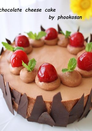 チェリーとチョコのレアチーズケーキ-レシピのメイン写真
