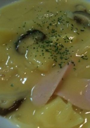 市販の粉末コーンスープで食べるスープ-レシピのメイン写真