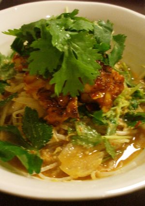 アジアン屋台風　香ばし鶏団子の甘酢麺-レシピのメイン写真