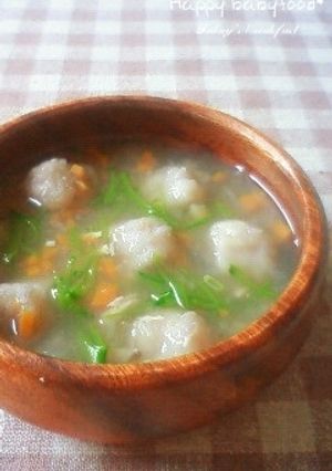 離乳食後期〜☆蓮根団子汁-レシピのメイン写真