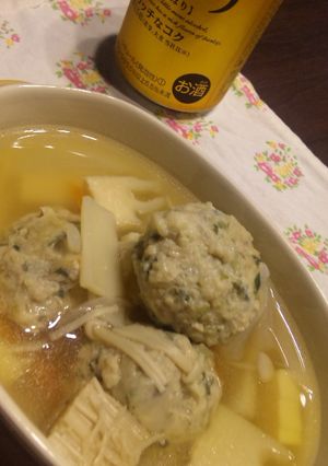 余った餃子のタネで♪あったかスープ！-レシピのメイン写真