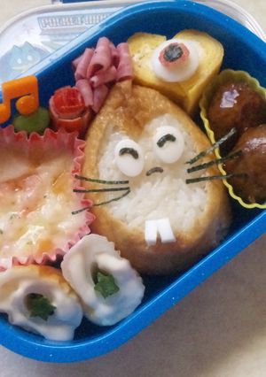 ☆キャラ弁☆稲荷でねずみ男-レシピのメイン写真