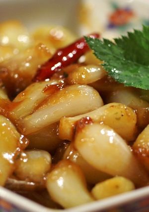 自家製食べるラー油でラッキョウの味噌炒め-レシピのメイン写真