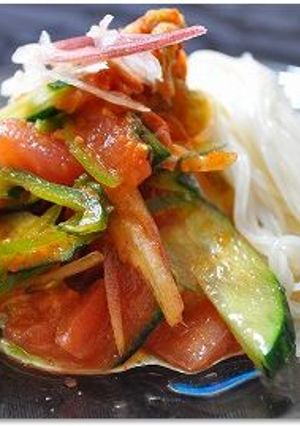 ピビン麺をそうめんで-レシピのメイン写真
