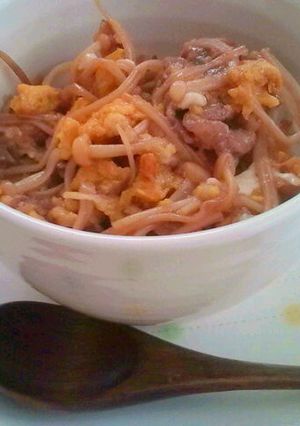 牛肉の卵とじ丼*ﾟ-レシピのメイン写真