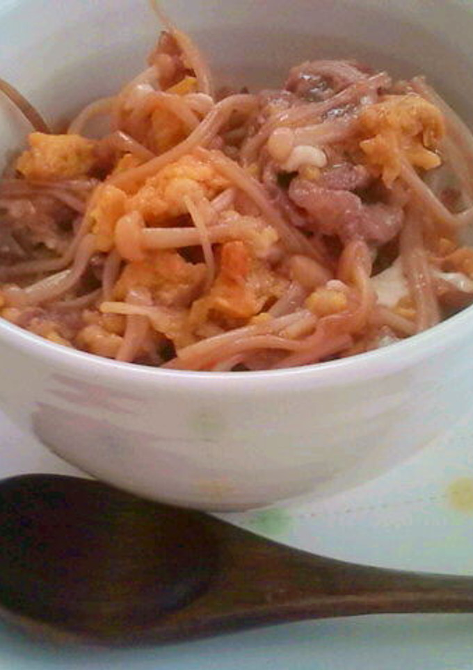 牛肉の卵とじ丼*ﾟ-レシピのメイン写真