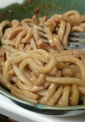 スイートチリオイマヨうどん♪これも美味～-レシピのメイン写真