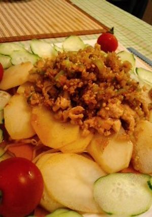 ☆じゃがいもとお肉のネギたれ焼☆-レシピのメイン写真