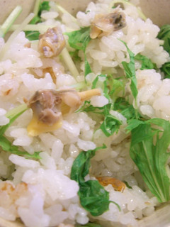 あさりと水菜の混ぜご飯♡-レシピのメイン写真