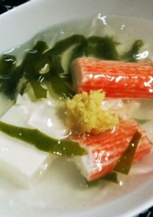 豆腐とカニカマの寒天よせ-レシピのメイン写真