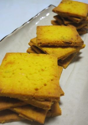 かぼちゃの米粉クラッカー-レシピのメイン写真