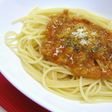 チーズがとろ~りミートソースパスタ