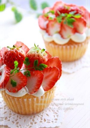 ✿私の可愛いふんわりカップケーキ✿-レシピのメイン写真