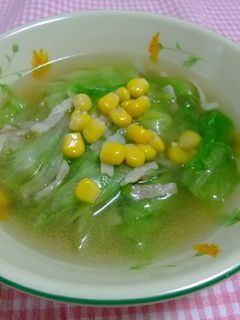 たっぷりレタスのスープ-レシピのメイン写真