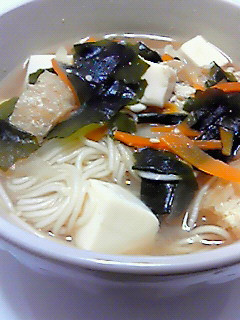 にゅうめん-冷凍ストック野菜で--レシピのメイン写真