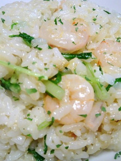 海老と水菜の明太マヨ炒飯-レシピのメイン写真
