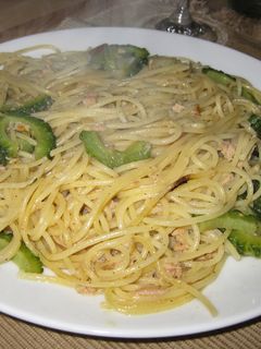 ゴーヤとツナの和風パスタ-レシピのメイン写真