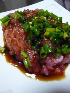 香ばしい~にんにく醤油のマグロたたき☆-レシピのメイン写真