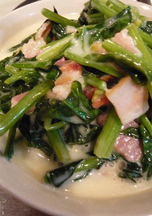 牛乳でほうれん草とベーコンのクリーム煮☆-レシピのメイン写真