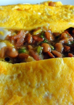 納豆 de オムレツ(日曜の朝ごはん)-レシピのメイン写真