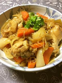 鶏手羽元&しらたきの炒め煮-レシピのメイン写真