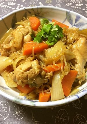 鶏手羽元&しらたきの炒め煮-レシピのメイン写真
