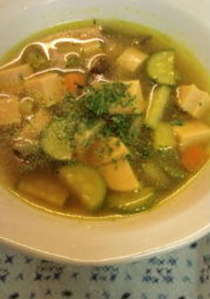 自家菜園の夏野菜スープ-レシピのメイン写真