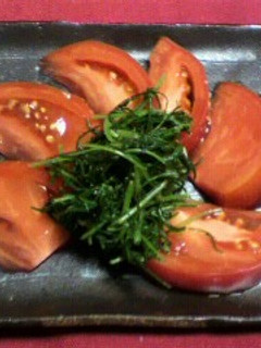 おかひじきとトマトのサラダ-レシピのメイン写真