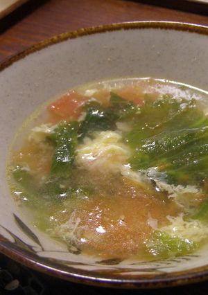 トマトとレタスの中華スープ♫-レシピのメイン写真