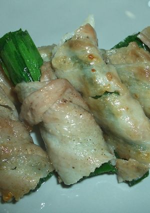 簡単！豚肉のニラ巻き-レシピのメイン写真