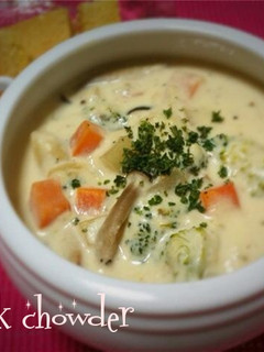 イソフラボンたっぷりの豆乳チャウダー-レシピのメイン写真