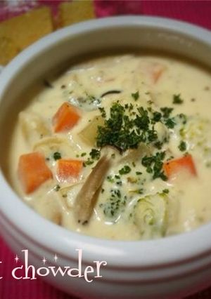 イソフラボンたっぷりの豆乳チャウダー-レシピのメイン写真
