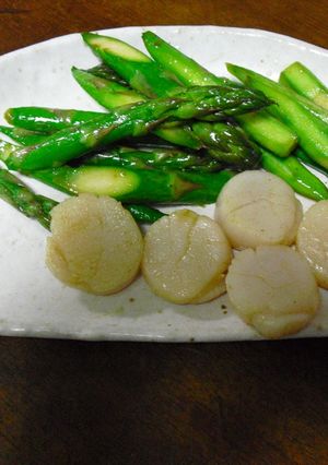 グリーンアスパラとホタテ焼き-レシピのメイン写真