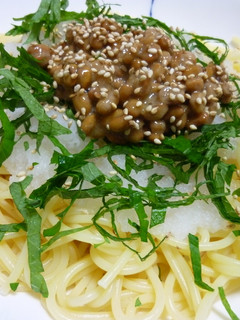 納豆の冷製パスタ-レシピのメイン写真