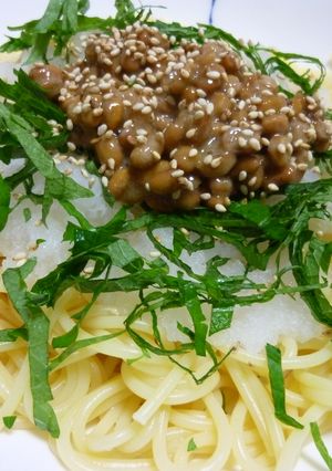 納豆の冷製パスタ-レシピのメイン写真