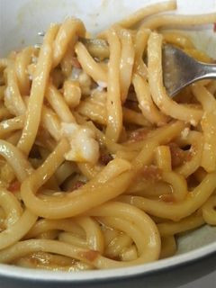 梅でさっぱり♪照り焼き卵うどん♪-レシピのメイン写真