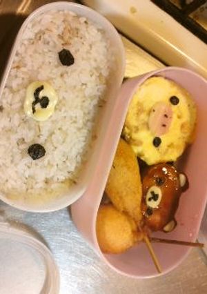 １０分で簡単に♪リラックマキャラ弁-レシピのメイン写真