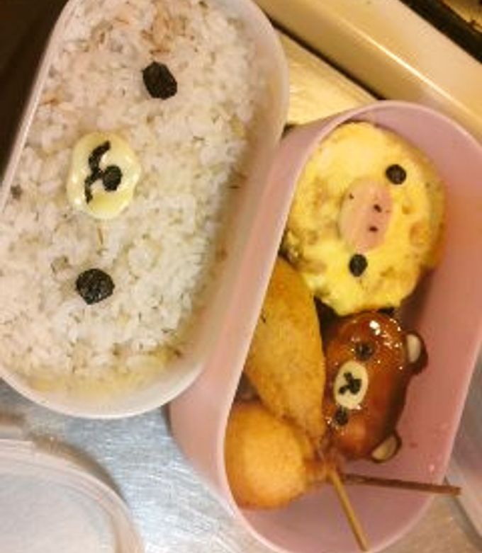 １０分で簡単に♪リラックマキャラ弁-レシピのメイン写真