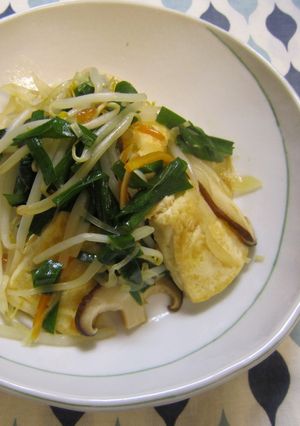 夏☆豆腐の梅にんにくチャンプルー♪-レシピのメイン写真