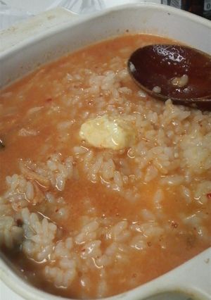 キムチミルクのぽかぽか味噌チーズ雑炊♪-レシピのメイン写真