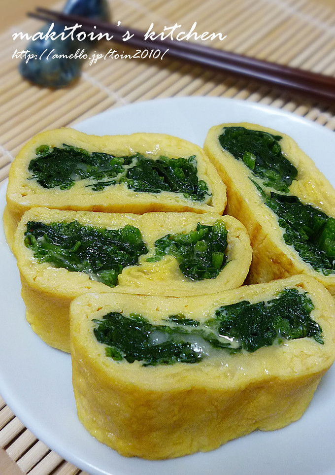 お弁当の…「ほうれん草とチーズの卵焼き」-レシピのメイン写真
