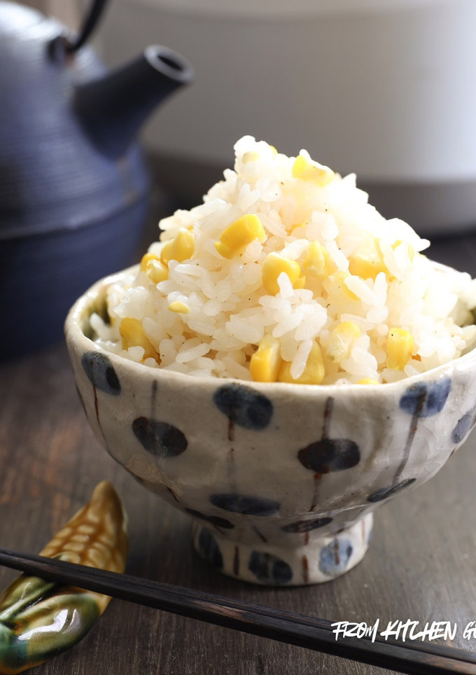 酒と美味しい塩で作る★とうもろこしごはん-レシピのメイン写真