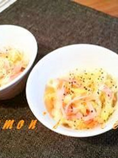 朝食に✿キャベツとハムのさっぱりサラダ-レシピのメイン写真