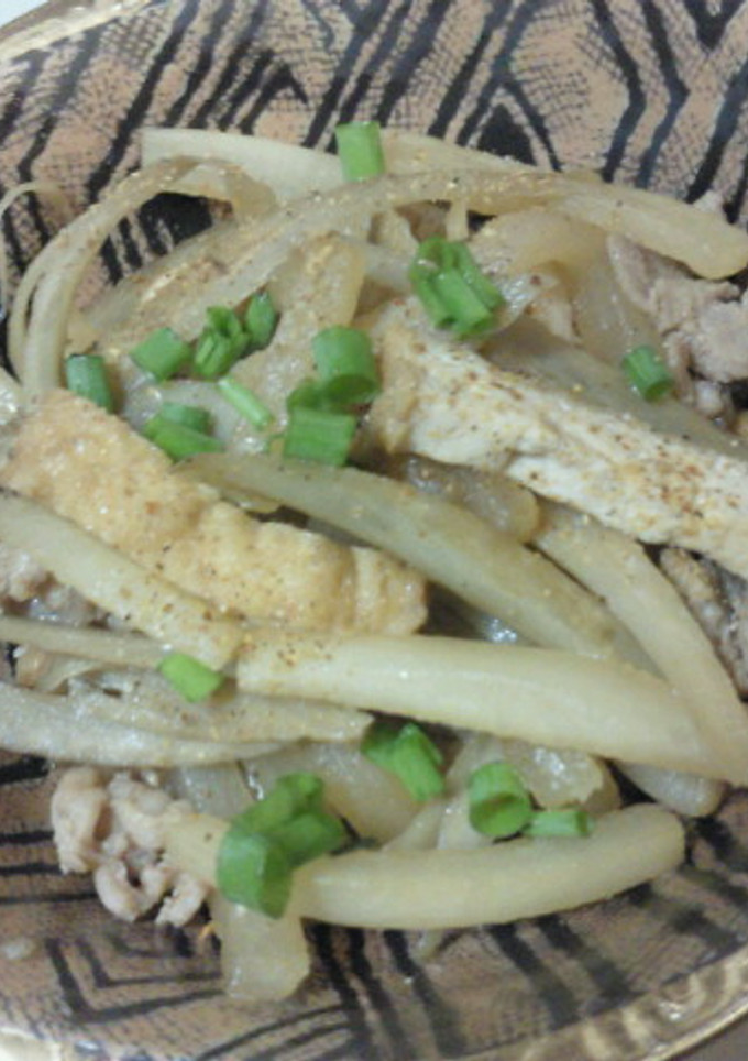 豚こま入り大根ごぼう厚揚げの甘辛炒め煮-レシピのメイン写真