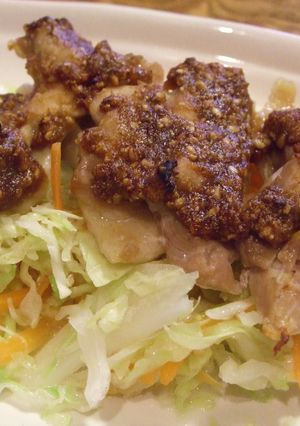ヘルシー♪蒸し鶏肉の味噌ソース焼き-レシピのメイン写真