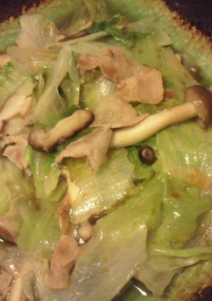 レタスと豚肉の炒め物☆ポン酢でどうぞ☆-レシピのメイン写真